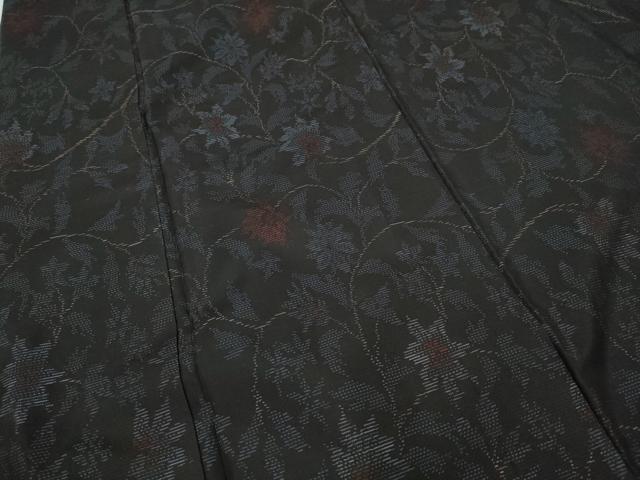 平和屋着物●本場大島紬　蔦の葉花文　やまと誂製　正絹　逸品　CAAZ2707ut