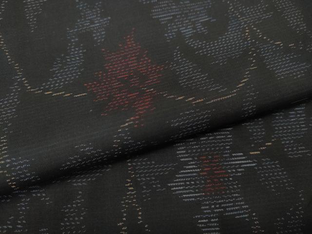 平和屋着物●本場大島紬　蔦の葉花文　やまと誂製　正絹　逸品　CAAZ2707ut