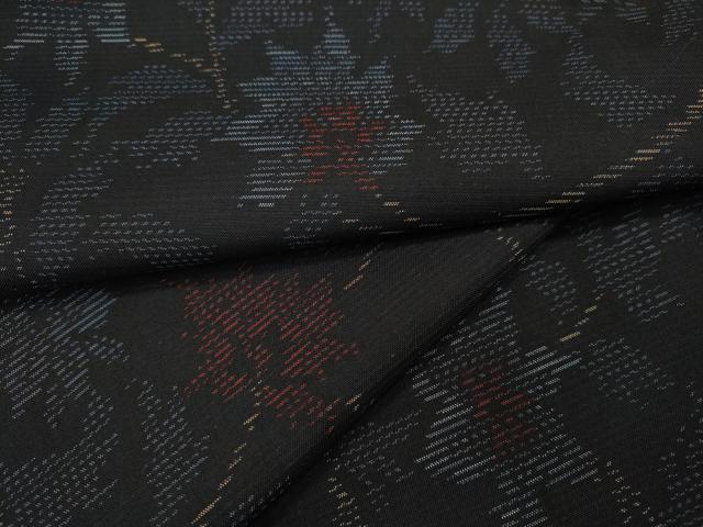 平和屋着物●本場大島紬　蔦の葉花文　やまと誂製　正絹　逸品　CAAZ2707ut