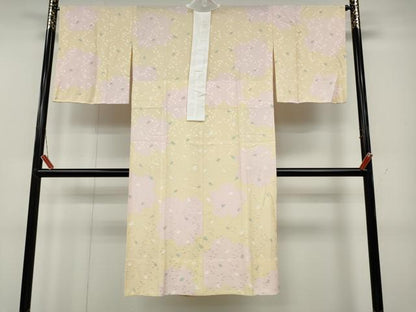 平和屋着物●長襦袢　無双仕立て　舞桜文　正絹　逸品　CAAZ2709ut