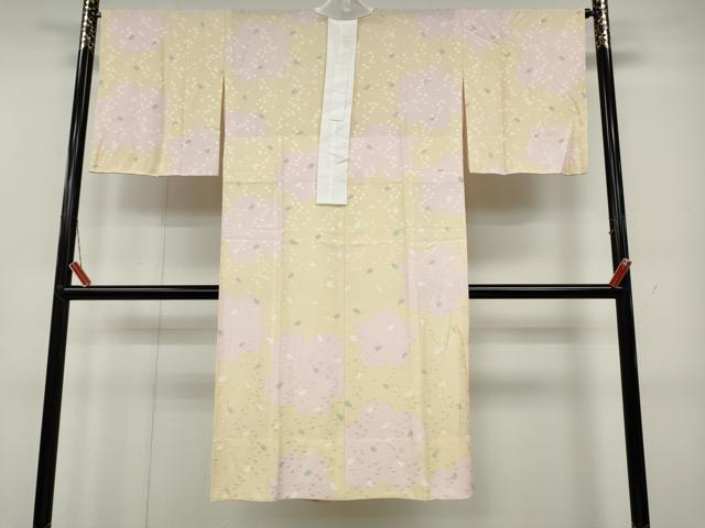 平和屋着物●長襦袢　無双仕立て　舞桜文　正絹　逸品　CAAZ2709ut