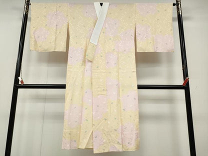 平和屋着物●長襦袢　無双仕立て　舞桜文　正絹　逸品　CAAZ2709ut