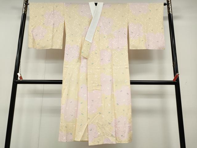 平和屋着物●長襦袢　無双仕立て　舞桜文　正絹　逸品　CAAZ2709ut