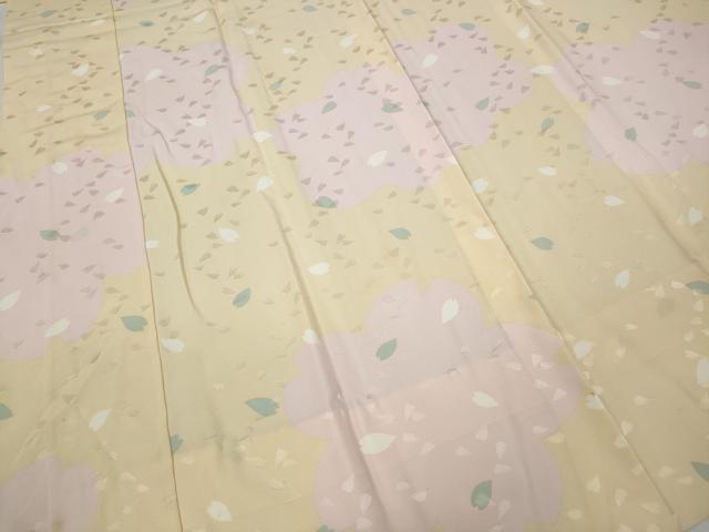 平和屋着物●長襦袢　無双仕立て　舞桜文　正絹　逸品　CAAZ2709ut