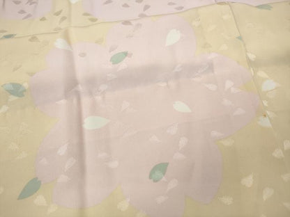 平和屋着物●長襦袢　無双仕立て　舞桜文　正絹　逸品　CAAZ2709ut