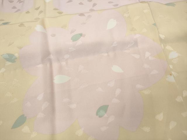 平和屋着物●長襦袢　無双仕立て　舞桜文　正絹　逸品　CAAZ2709ut