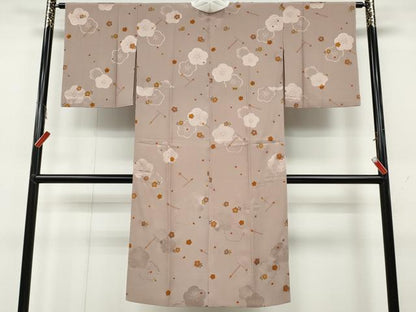 平和屋着物●長襦袢 無双仕立て 簪 舞花文 金彩 正絹 逸品 未使用 CAAZ2710ut