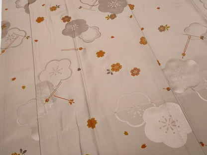 平和屋着物●長襦袢 無双仕立て 簪 舞花文 金彩 正絹 逸品 未使用 CAAZ2710ut