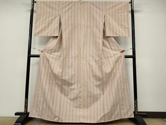 平和屋着物●上質な紬 縞 正絹 逸品 CAAZ2716ut