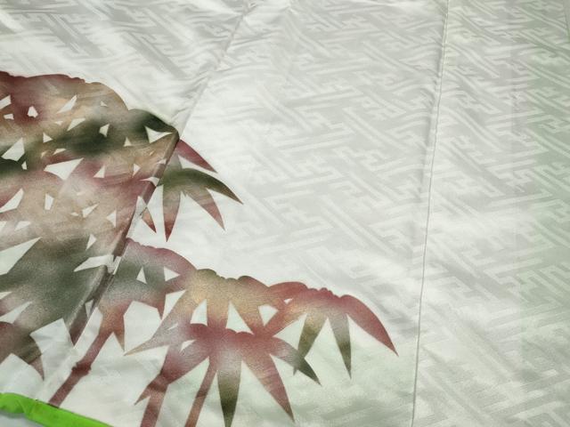 平和屋着物●男性　訪問着　舞台衣装　笹竹文　金銀彩　洗える着物　CAAZ2726ut