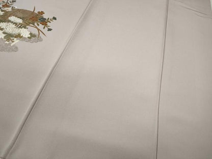 平和屋着物●訪問着　扇面草花文　暈し染め　金銀彩　正絹　逸品　CAAZ2728ut