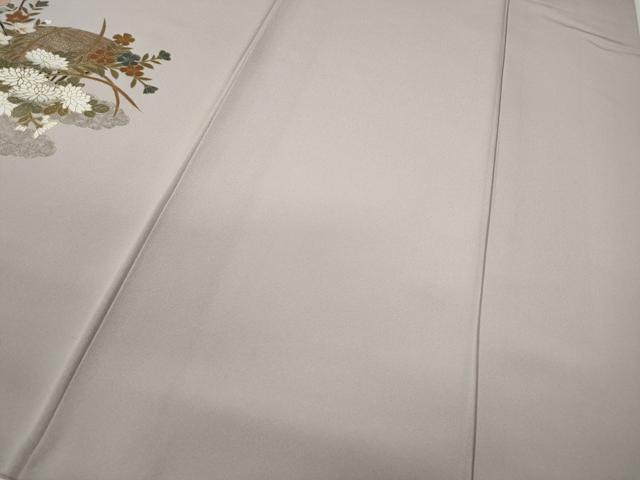 平和屋着物●訪問着　扇面草花文　暈し染め　金銀彩　正絹　逸品　CAAZ2728ut