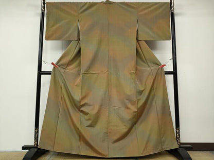 平和屋着物●上質な紬　霞文　正絹　逸品　CAAZ2729ut