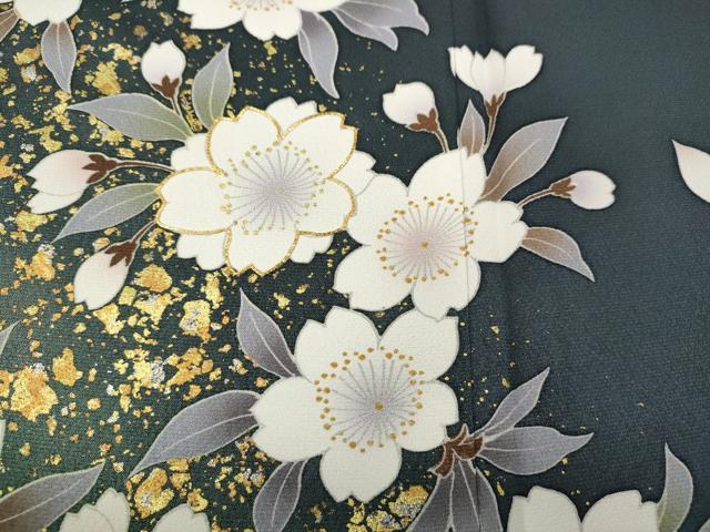 平和屋着物●豪華振袖 駒刺繍 流水枝桜牡丹文 金彩 正絹 逸品 CAAZ2761ut