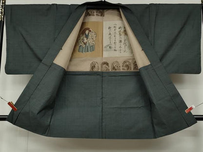 平和屋着物●男性 本場大島紬 アンサンブル 100亀甲 総詰め 正絹 逸品 CAAZ2780ut