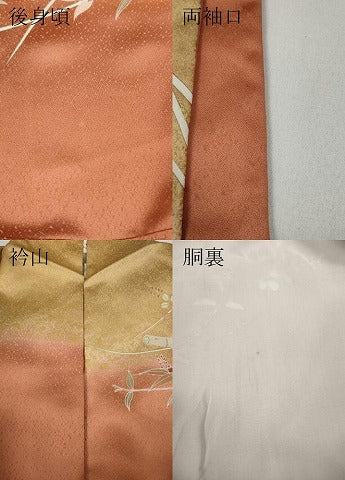 平和屋着物●訪問着　作家物　駒刺繍　横笛枝花文　暈し染め　正絹　逸品　CAAZ2791ut
