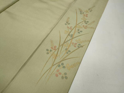 平和屋着物●訪問着 駒刺繍 流水鴛鴦花文 暈し染め 金銀彩 正絹 逸品 CAAZ2796ut