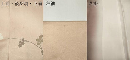 平和屋着物●訪問着 駒刺繍 扇草花文 暈し染め 金銀彩 正絹 逸品 CAAZ2800ut