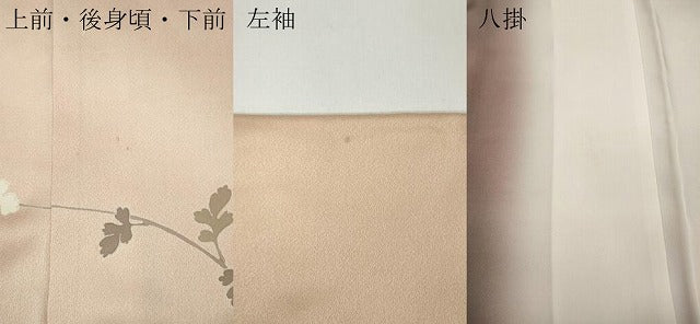 平和屋着物●訪問着 駒刺繍 扇草花文 暈し染め 金銀彩 正絹 逸品 CAAZ2800ut