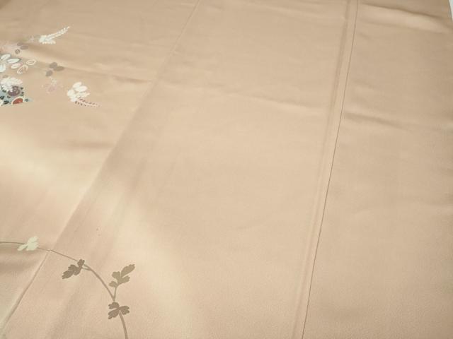 平和屋着物●訪問着 駒刺繍 扇草花文 暈し染め 金銀彩 正絹 逸品 CAAZ2800ut