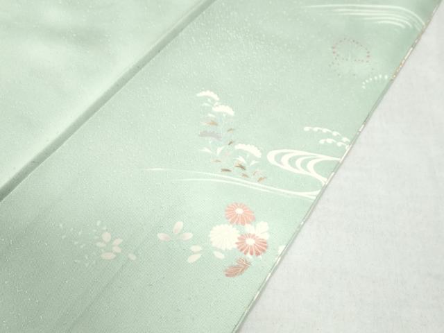 平和屋着物●創業460年・千總 訪問着 駒刺繍 浜松枝垂れ花文 金彩 大丸扱い 正絹 逸品 CAAZ2801yc