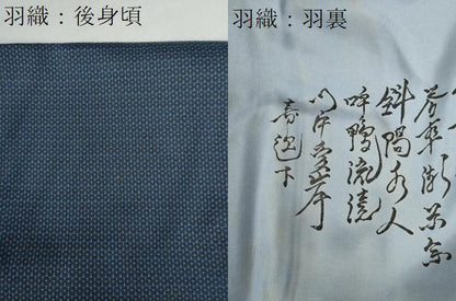 平和屋着物●男性　お召　アンサンブル　100亀甲　正絹　逸品　未使用　CAAZ2806yc
