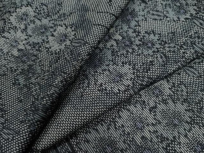 平和屋着物●上質な紬 流水草花文 正絹 逸品 CAAZ2807yc