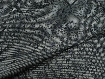 平和屋着物●上質な紬 流水草花文 正絹 逸品 CAAZ2807yc
