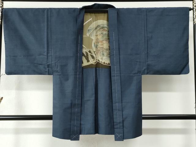 平和屋着物●男性 本場大島紬 アンサンブル 80亀甲 総詰め 正絹 逸品 未使用 CAAZ2820yc