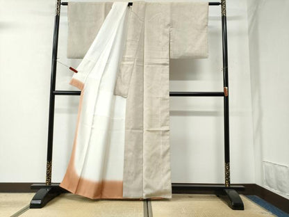 平和屋着物●本塩沢 110亀甲 枝花文 正絹 逸品 CAAZ2823yc