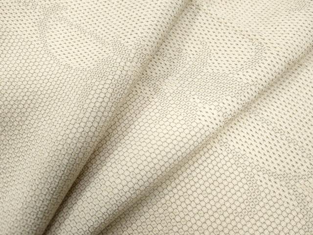 平和屋着物●本塩沢 110亀甲 枝花文 正絹 逸品 CAAZ2823yc