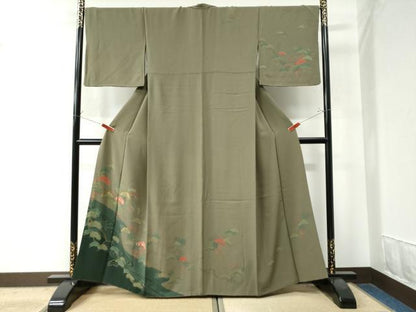 平和屋着物●訪問着　刺繍　浜松文　金彩　正絹　逸品　CAAZ2827yc
