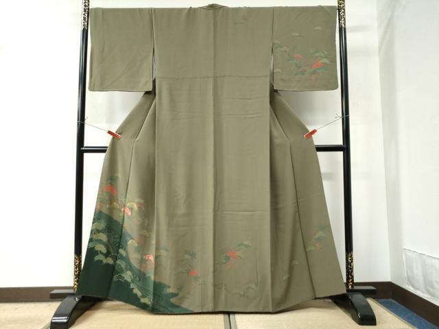 平和屋着物●訪問着　刺繍　浜松文　金彩　正絹　逸品　CAAZ2827yc