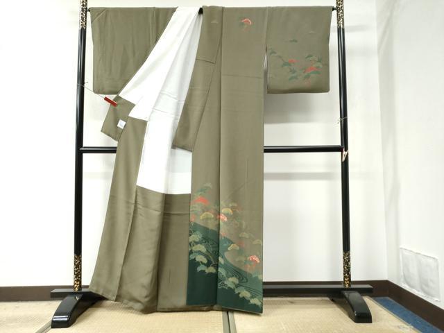 平和屋着物●訪問着　刺繍　浜松文　金彩　正絹　逸品　CAAZ2827yc