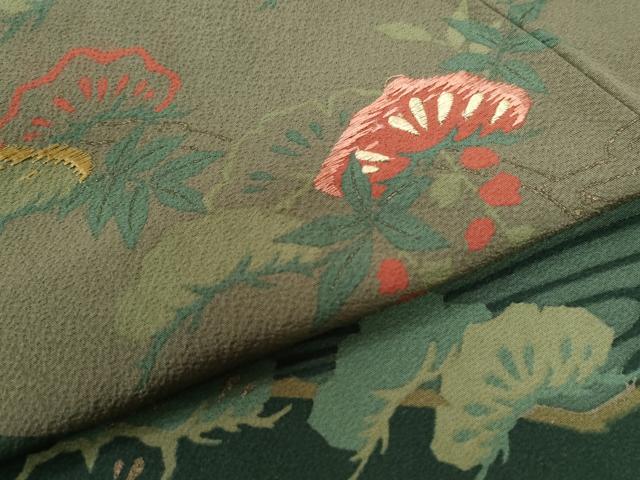 平和屋着物●訪問着　刺繍　浜松文　金彩　正絹　逸品　CAAZ2827yc