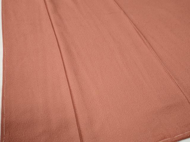 平和屋着物●上質な色無地　甚三紅色　正絹　逸品　未使用　CAAZ2838yc