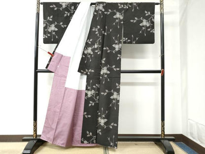 平和屋着物●本場大島紬　9マルキ　泥染め　総絣　地空き　蒲公英　田畑絹織物謹製　証紙付き　正絹　逸品　CAAZ2850yc