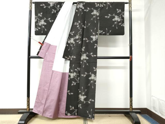 平和屋着物●本場大島紬　9マルキ　泥染め　総絣　地空き　蒲公英　田畑絹織物謹製　証紙付き　正絹　逸品　CAAZ2850yc
