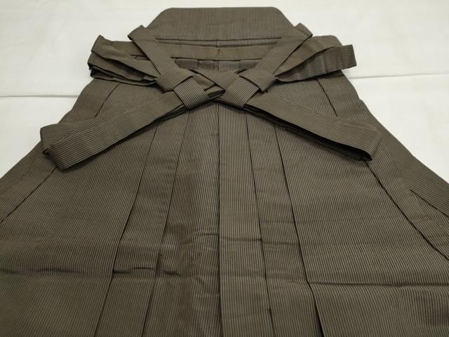 平和屋着物●男性　馬乗り袴　縞　正絹　逸品　CAAZ2851yc