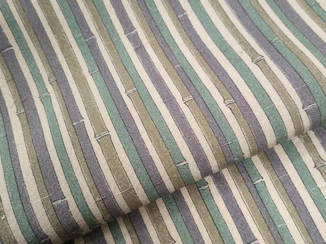 平和屋着物●上質な小紋　竹並び文　御召縮緬　正絹　逸品　CAAZ2857yc