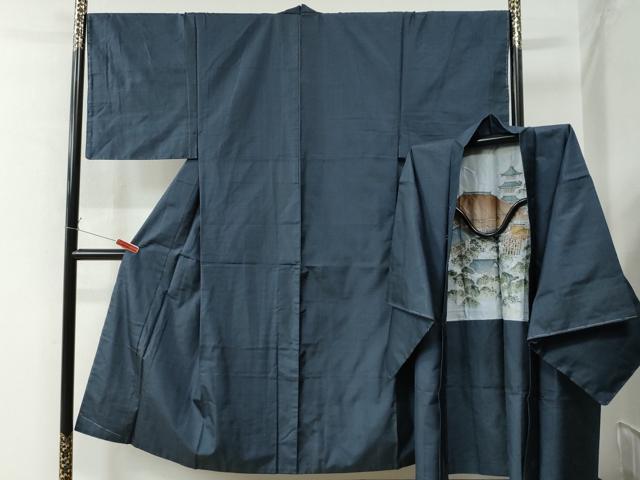 平和屋着物●男性 本場大島紬 アンサンブル 100亀甲 総詰め 正絹 逸品 未使用 CAAZ2861yc