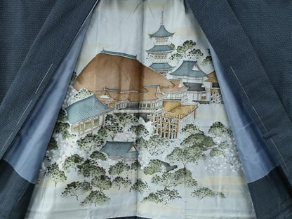 平和屋着物●男性 本場大島紬 アンサンブル 100亀甲 総詰め 正絹 逸品 未使用 CAAZ2861yc