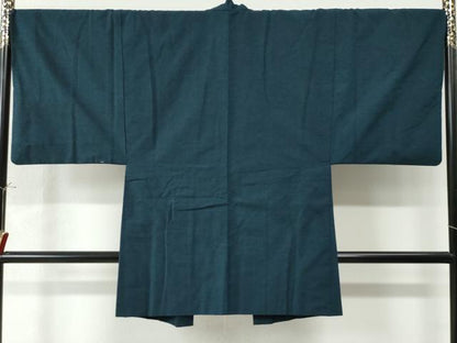 平和屋着物●男性　紬　アンサンブル　色無地　褐返色　正絹　逸品　CAAZ2875yc