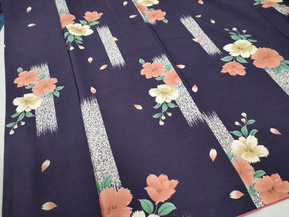 平和屋着物●上質な小紋　霞草花文　正絹　逸品　CAAZ2878yc