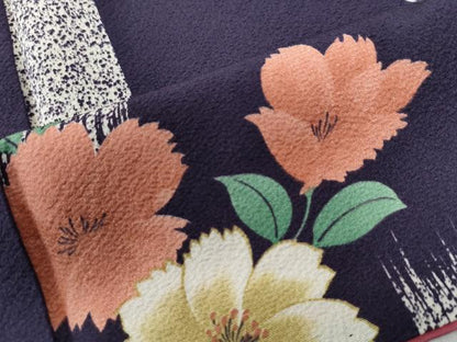 平和屋着物●上質な小紋　霞草花文　正絹　逸品　CAAZ2878yc