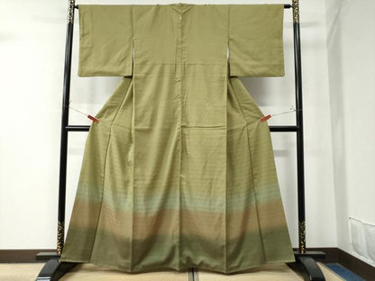 平和屋着物●豪華色留袖 お召地 草花地紋 暈し染め 正絹 逸品 CAAZ2937yc