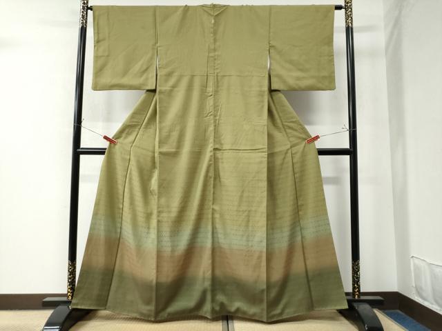 平和屋着物●豪華色留袖 お召地 草花地紋 暈し染め 正絹 逸品 CAAZ2937yc
