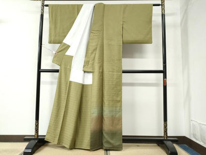 平和屋着物●豪華色留袖 お召地 草花地紋 暈し染め 正絹 逸品 CAAZ2937yc
