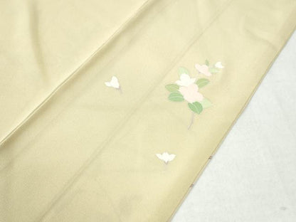 平和屋着物●訪問着 友禅 作家物 枝花文 暈し染め ロング丈 正絹 逸品 CAAZ2940yc