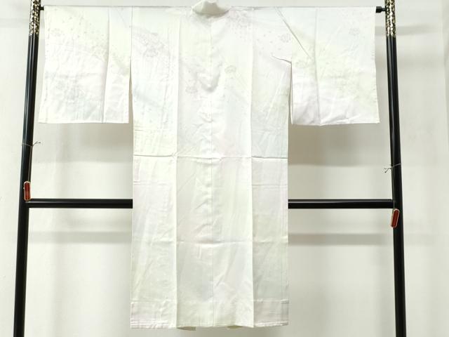 平和屋着物●長襦袢 無双仕立て 舞花地紋 暈し染め 半衿刺繍 正絹 逸品 未使用 CAAZ2948yc